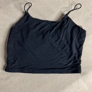 Black spaghetti tank top